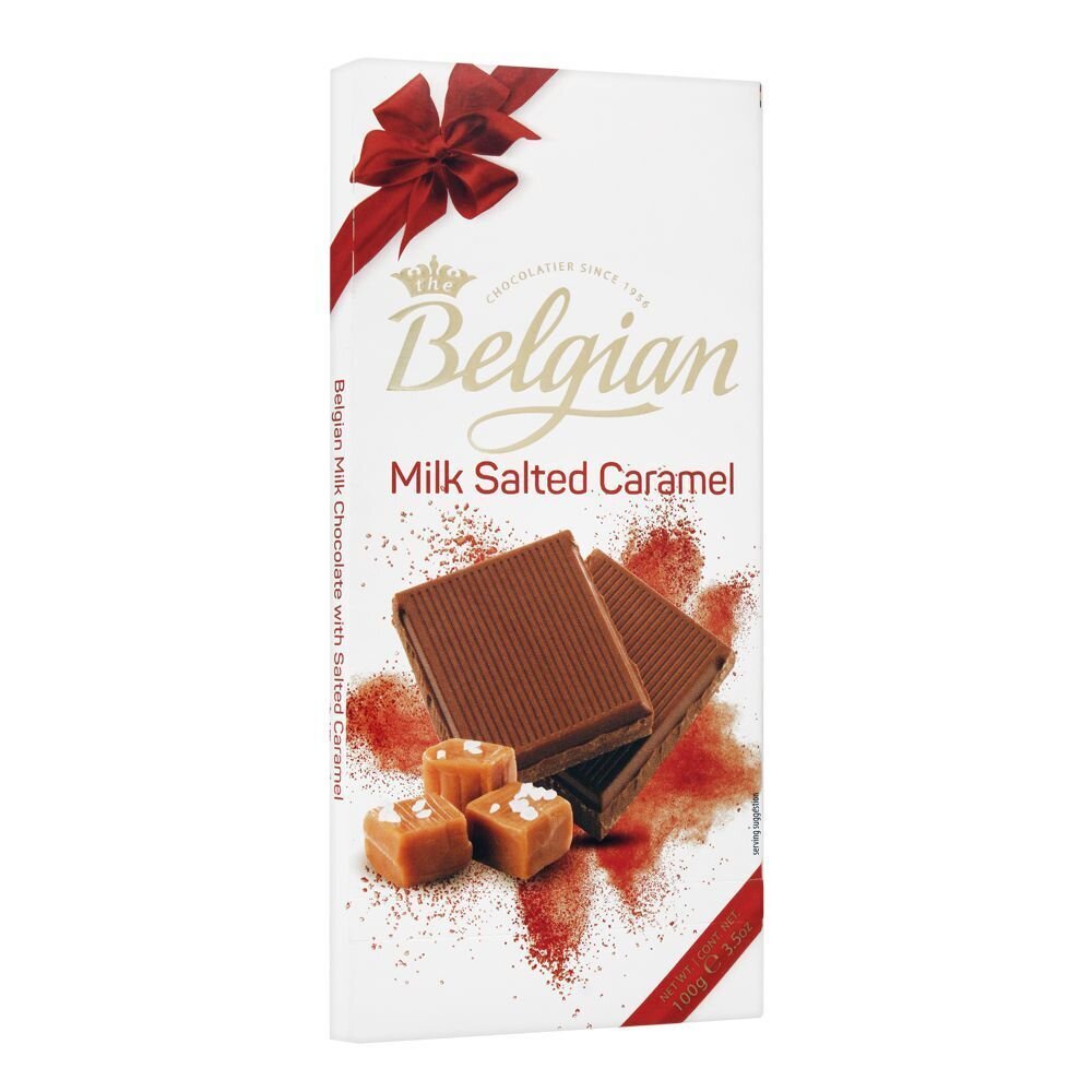 Belgian Milk Salted Caramel Chocolate Bar - 100G