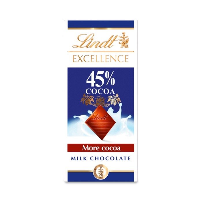 Lindt Excellence 45% Cocoa Milk Chocolate Bar - 100G