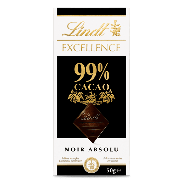 Lindt Excellence Intense Dark 99% Cocoa Chocolate Bar 100G