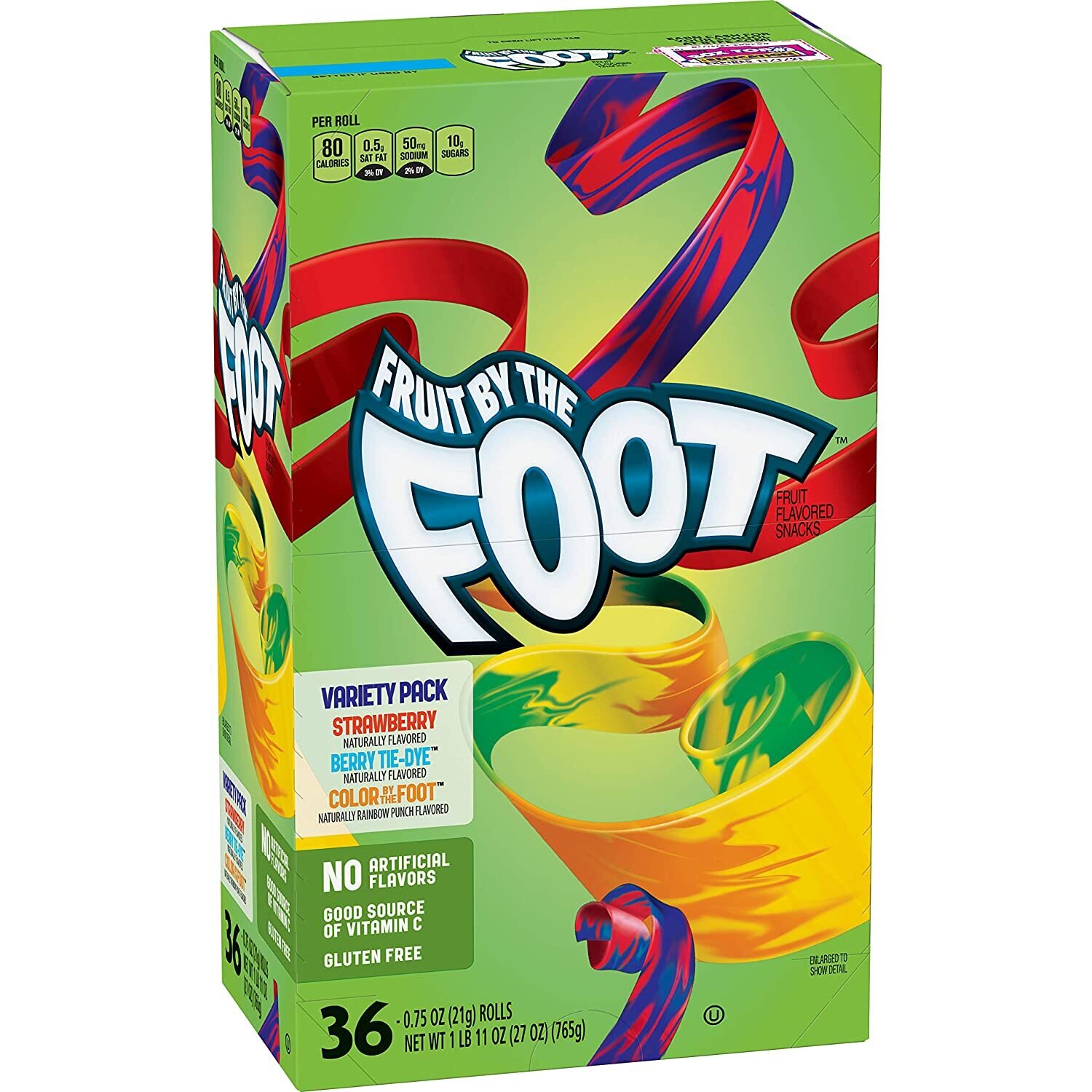 Betty Crocker Fruit by The Foot Variety Pack, 128g: Taste the Rainbow One Snack at a Time!
