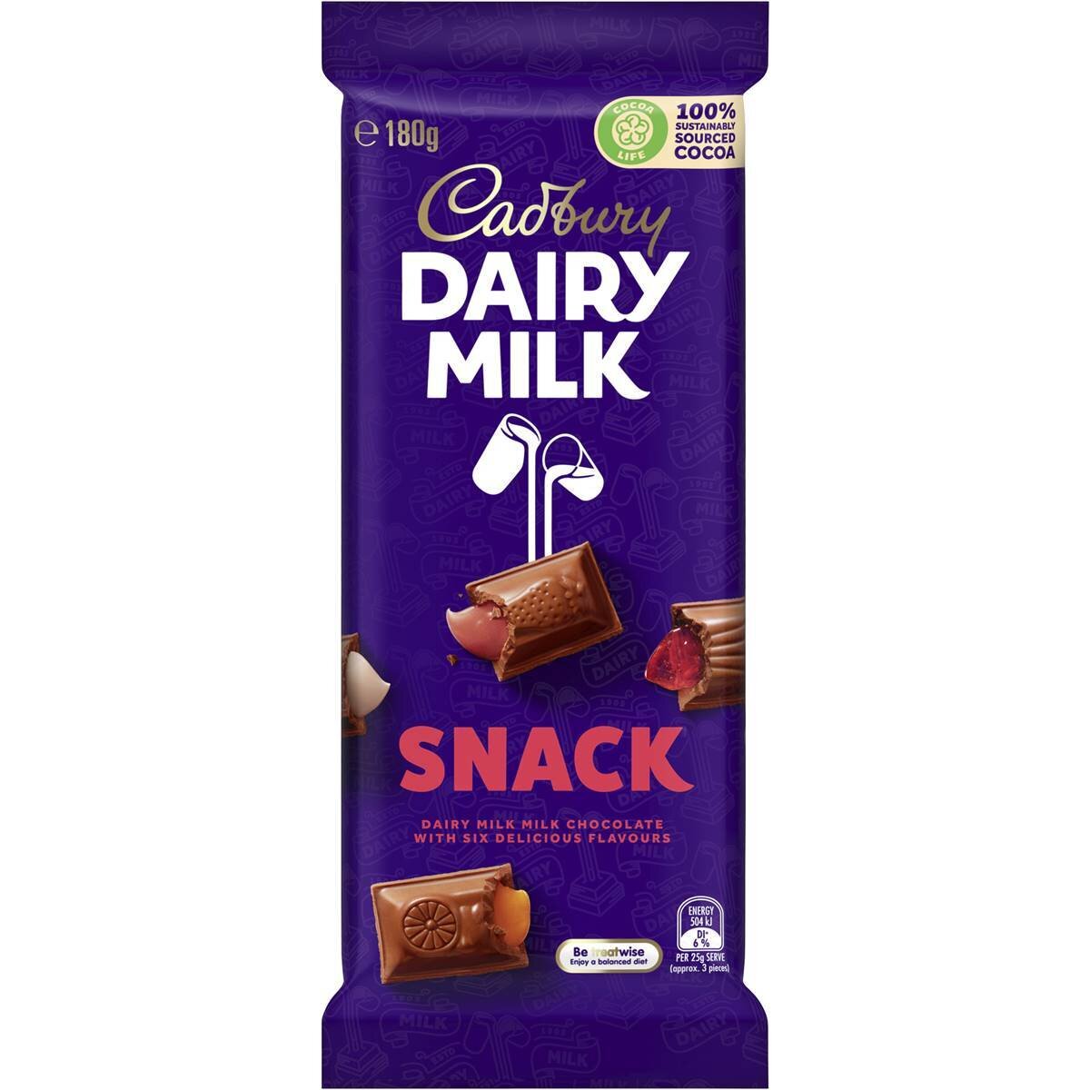 Cadbury Dairy Milk Snack 180G