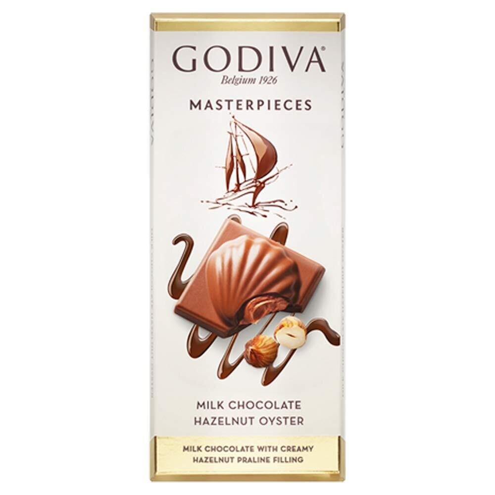 Godiva Masterpieces Hazelnut Oyster Milk Chocolate 83G