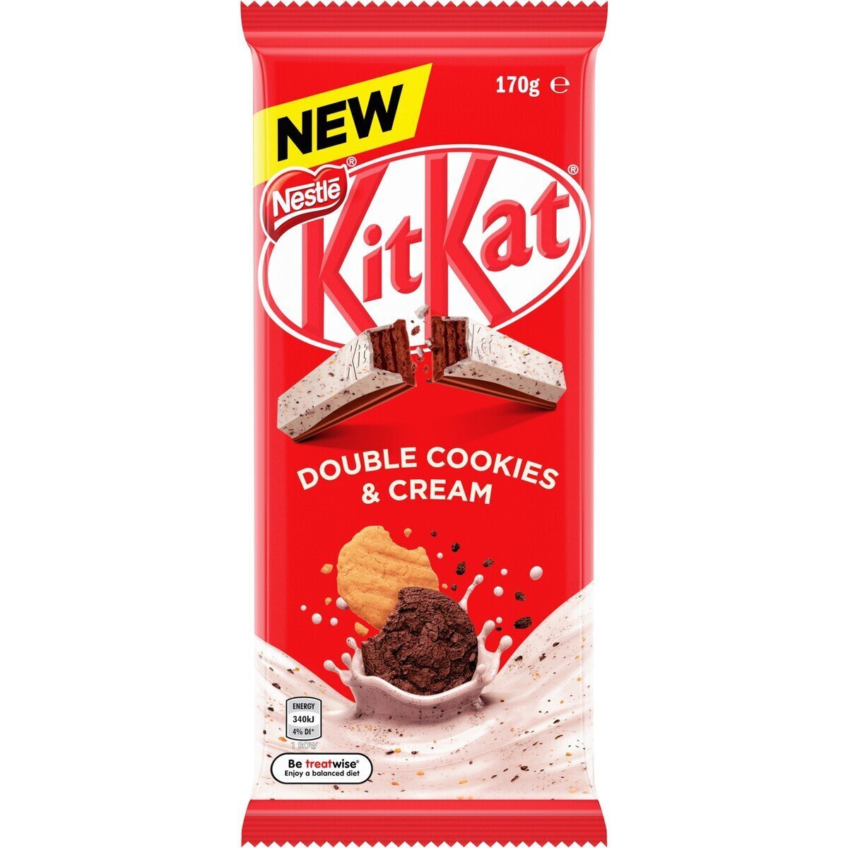 Kitkat Double Cookies &amp; Cream Chocolate Bar - 170G