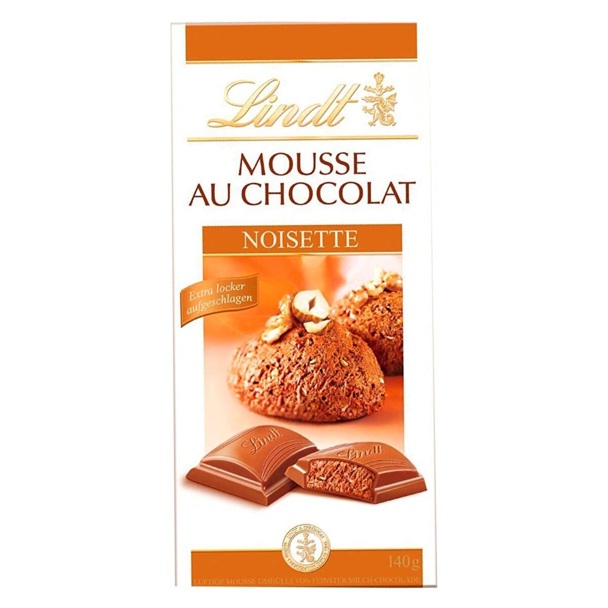 Lindt Mousse Au Chocolat Noisette Pouch, 140 G