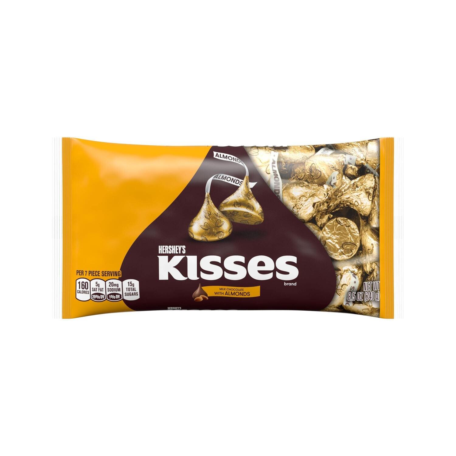 Hershey's Kisses Creamy Milk Chocolate With Almond, 315G