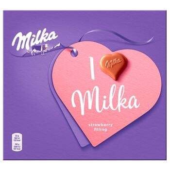 Milka I love Milka Pralines Strawberry Creme - 110g