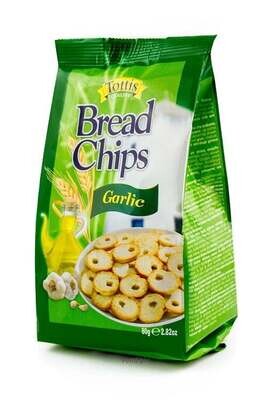 Tottis Bread Chips Garlic 80g