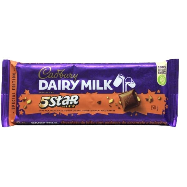 Cadbury Dairy Milk 5 Stars Chocolate - 150g