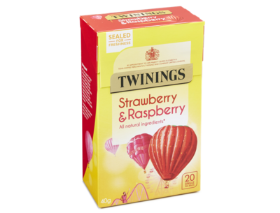 Twinings Strawberry & Raspberry Tea Bags 40g | Imported from UK | Same-Day Order Dispatch