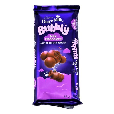 Cadbury Dairy Milk Bubbly Milk Chocolate, 87 G | Imported