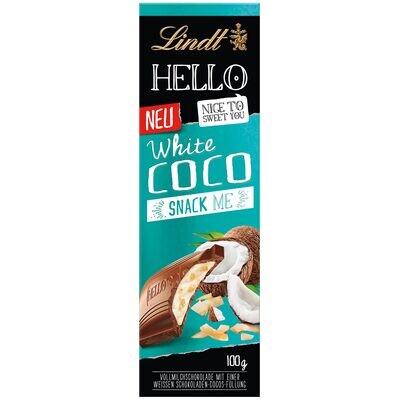 Lindt Hello Crunchy Coconut Chocolate Bar (100g) | Imported