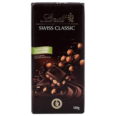 Lindt Swiss Classic Dark Chocolate Bar (100g) - Rich &amp; Smooth Dark Chocolate | Imported