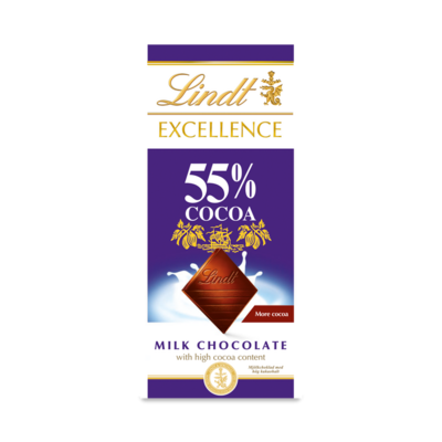 Lindt Excellence 55% Cocoa Milk Chocolate Bar - 100G