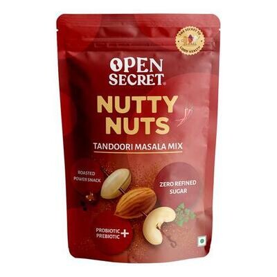 OPEN SECRET NUTTY NUT MIX TANDOORI MASALA SNACKS 135G