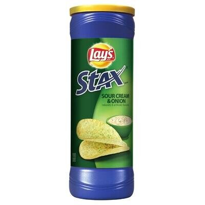 Lays Stax - Sour Cream &amp; Onion Chips  155g