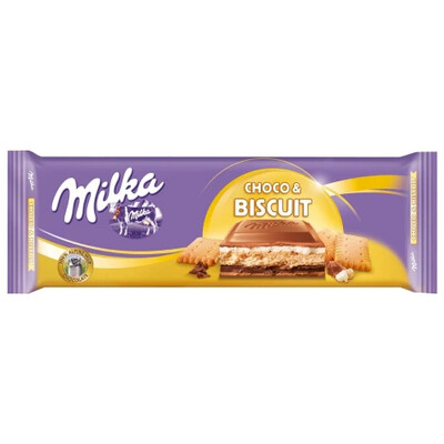 Milka Choco &amp; Biscuit Chocolate 300G | Imported 