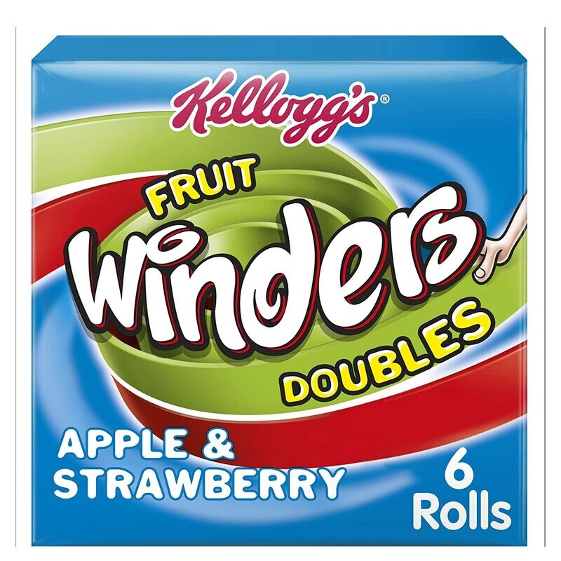 Fruit Winders Raspberry Kellogg's Fruit Winders Doubles Apple And Strawberry, 102G