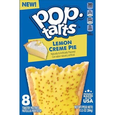 Kelloggs Poptarts Frosted Lemon Creme Pie - 384g