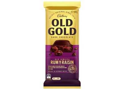 Cadbury Old Gold Dark Chocolate with Old Jamaica Rum &amp; Raisins, 180g (Imported)