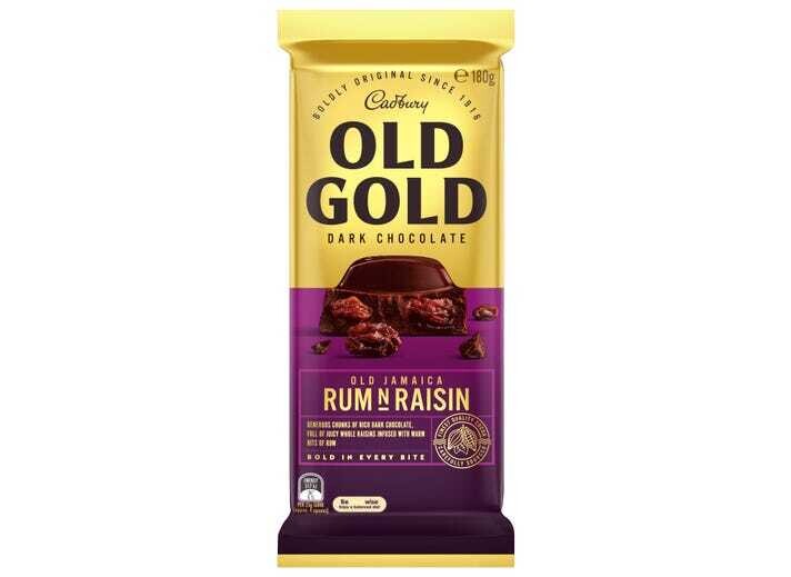 Cadbury Old Gold Dark Chocolate with Old Jamaica Rum & Raisins (180g