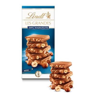 Lindt Les Grandes Hazelnuts Milk Chocolate Bar - 150g