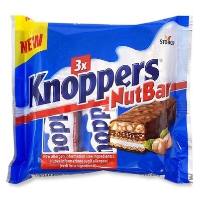 Knoppers Nutbar (3 Pcs) - Crispy Wafers, Hazelnut Cream &amp; Caramel (120g)