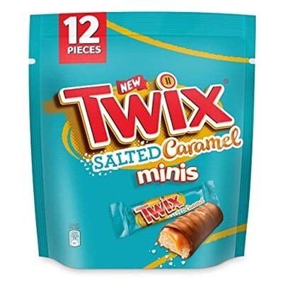 Twix Salted Caramel Mini Chocolate Bars (12 Pack) - Imported, 174g