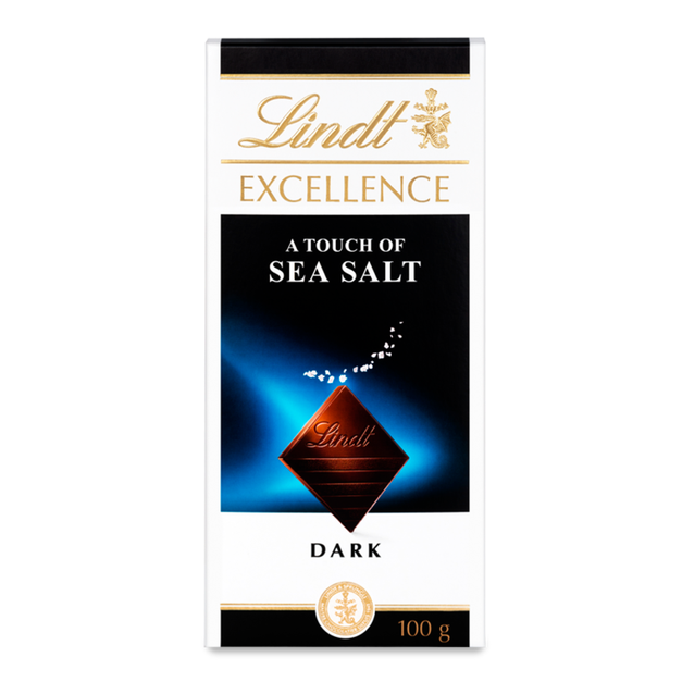 Lindt Excellence A Touch Sea Salt Intense Dark Chocolate, 100 G