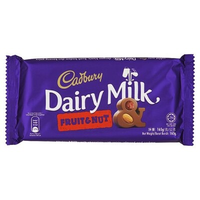 Cadbury Dairy Milk Malaysia - Fruit N Nut  - 165G