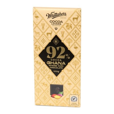 Whittaker&#39;s Cocoa Lovers Collection 92% 100G | Imported | Made in New Zealand