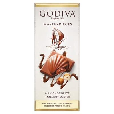 Godiva Masterpieces Hazelnut Oyster Milk Chocolate 83G