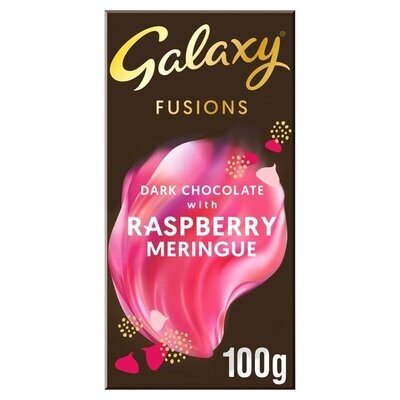 Galaxy Fusions Rasberry Meringue Dark Chocolate 75G