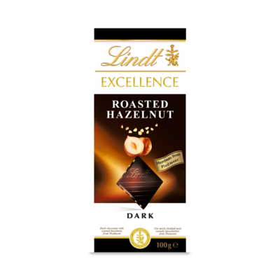 Lindt Excellence Roasted Hazael Nut Intense Dark Chocolate, 100 G