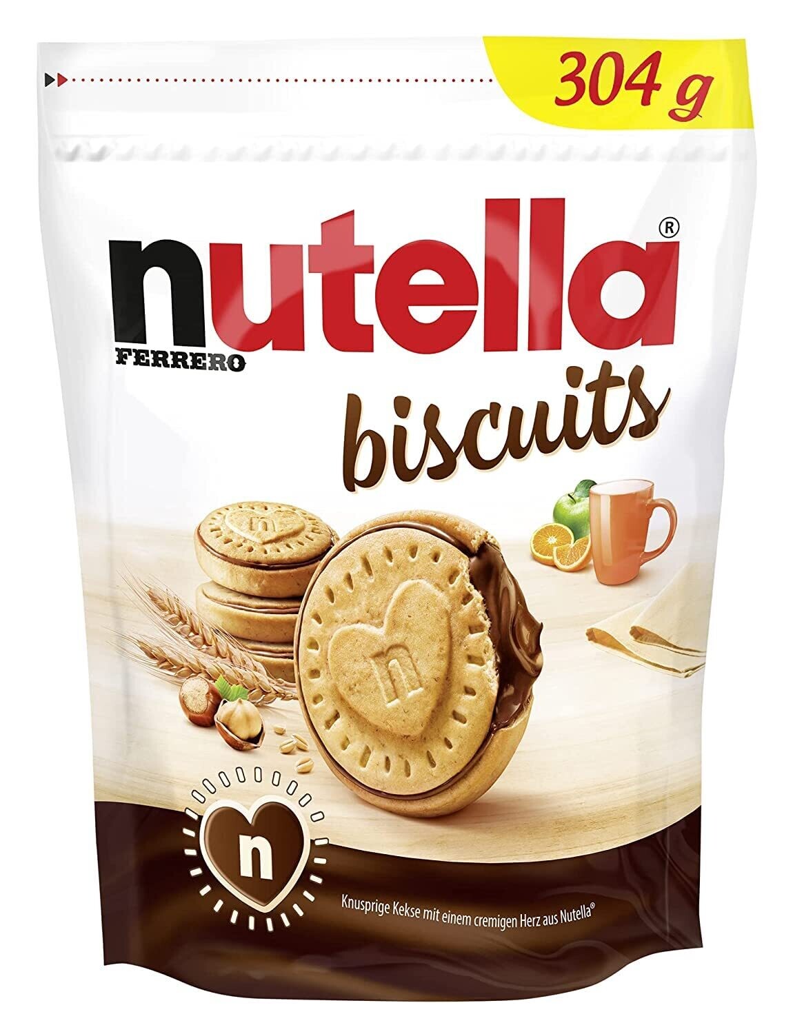 Nutella Ferrero Biscuits - 304G (Breakage-proof packaging)