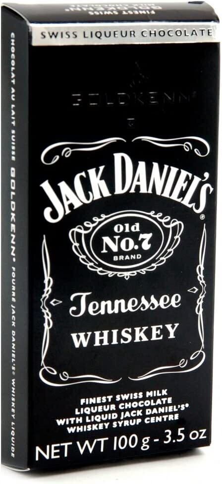 Jack Daniels GOLDKENN Swiss Liqueur Tennessee Chocolates Bar 100g | Limited Stock | Same-Day Dispatch