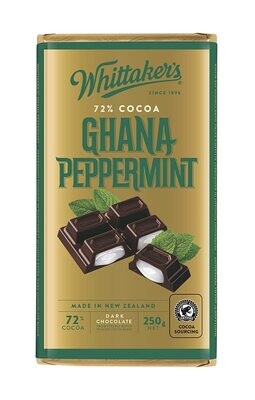 Whittakers Ghana Peppermint Chocolate, No Added Colour | Melt- Proof Packing