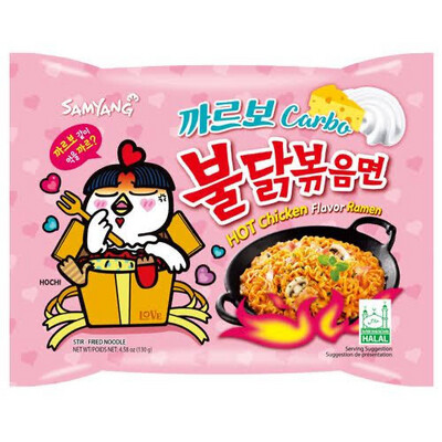 Samyang Buldak Cream Carbonara Pink TiKTok Viral Hot Chicken Flavor Ramen Noodle 140g