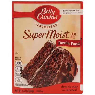 Betty Crocker Devil&#39;s Food Cake Mix 432G