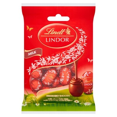 Lindt Lindor Mini Eggs Milk chocolate - 80g | Melt-Proof Packaging | No Breakage Pack | Free Delivery | Easter Special Imported Egg Chocolate | Gluten-Free Chocolate | Vegetarian