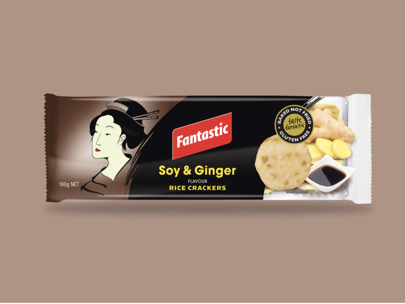 Fantastic Soy &amp; Ginger Crackers, 100 g | Imported 