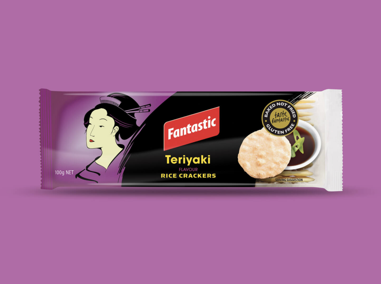 Fantastic Rice Crackers - Teriyaki, 100 g | Imported 