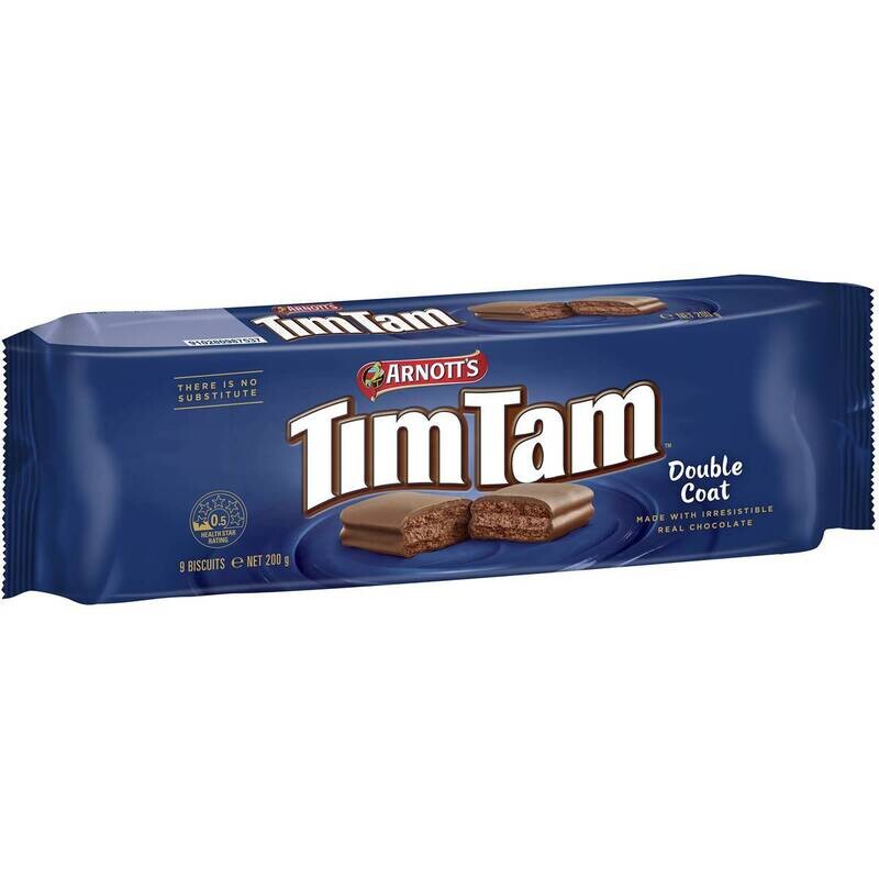 Arnott&#39;s Australia Tim Tam Double Coat Made With Irresistible Real Chocolate Biscuits 200g (Imported)