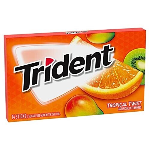Trident Tropical Twist Gums (14 Sticks) 28g