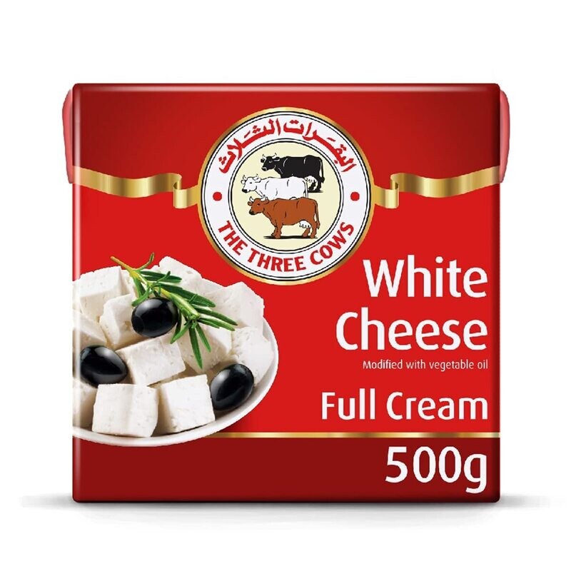 The Three Cows White Full Cream Cheese 500g | Imported | Same-Day Order Dispatch