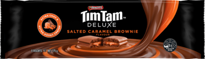 Arnott's Australia Tim Tam Deluxe Chocolate Biscuits Salted Caramel Brownie 175g | Imported
