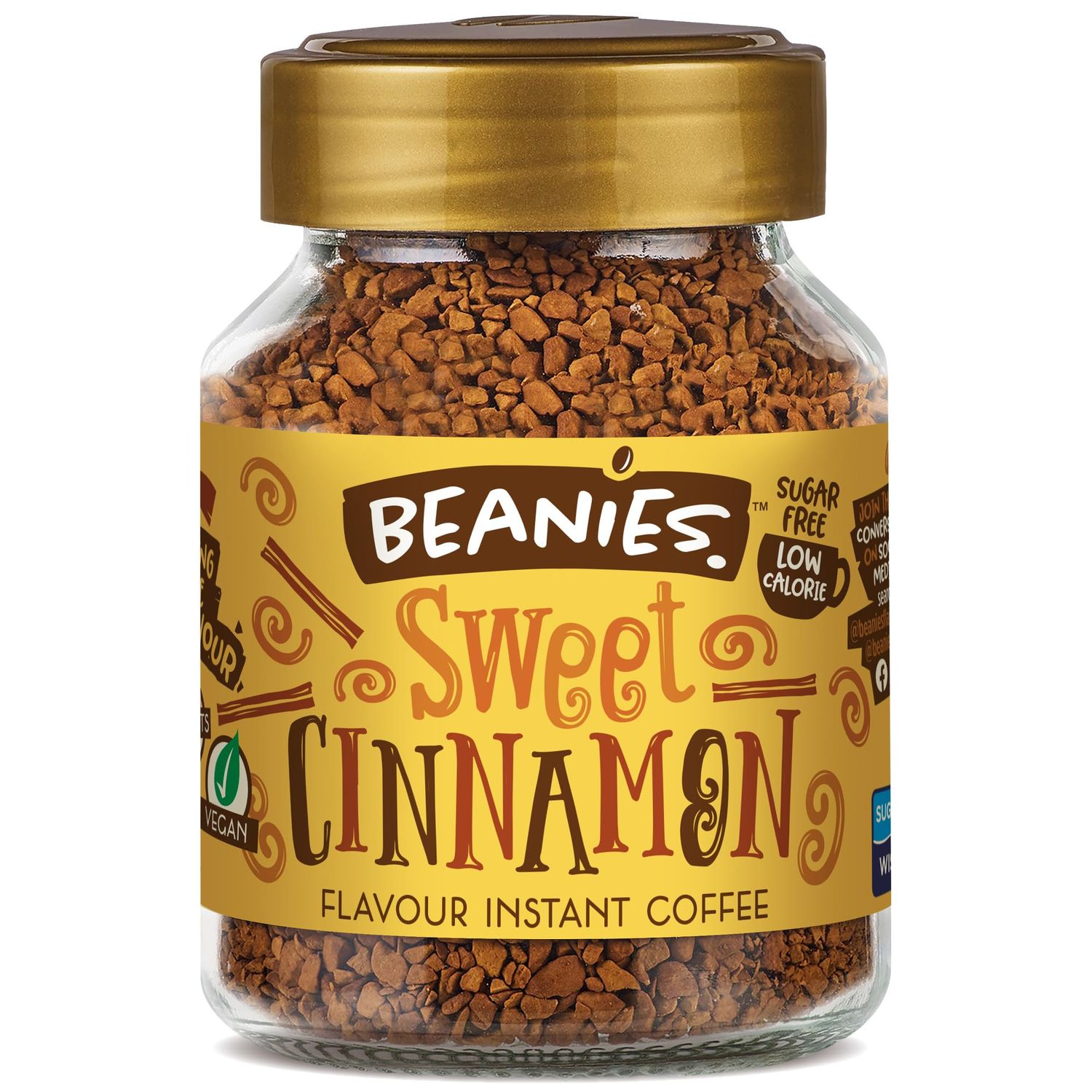 Beanies Sweet Cinnamon Instant Coffee (UK Imported) - 50g