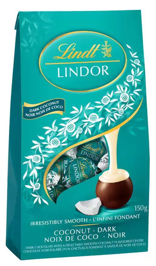 Lindt Lindor Milk Chocolate Coconut Truffles (Gift pouch) - Irresistible Coconut Bliss