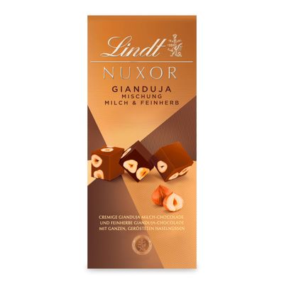 Lindt Nuxor Milk &amp; Dark Chocolate with Hazelnut (103g) - Imported Luxury