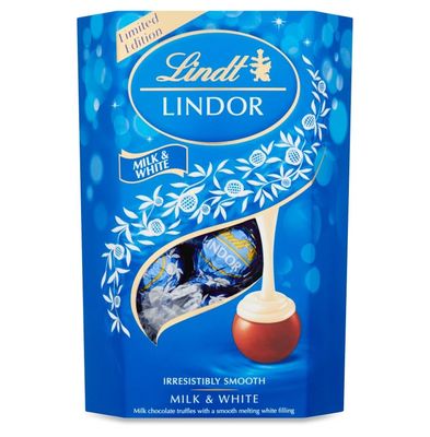 Lindt Lindor Milk &amp; White Chocolate Truffles (200g) - Limited Edition