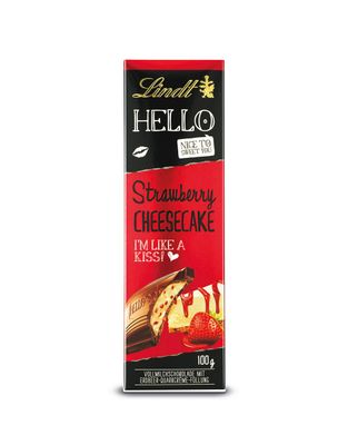 Lindt Hello Strawberry Cheesecake Milk Chocolate Bar (100g) - Imported